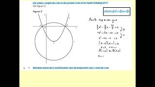 2024I Een parabool en een cirkel vraag 6 en 7 havo wiskunde B [upl. by Ahsaenat]