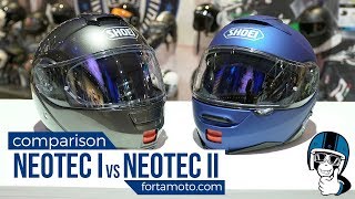 Shoei Neotec 2 vs Shoei Neotec 1  FortaMotocom [upl. by Holofernes873]