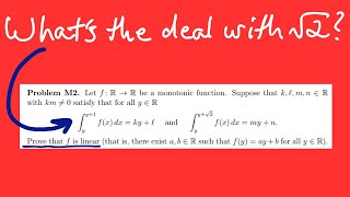 Solving an integral equation using number theory MIT PRIMES 2023 entrance set problem [upl. by Adiuqram]