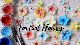 HOW TO MAKE FONDANT FLOWERS EASY TUTORIAL  INTHEKITCHENWITHELISA [upl. by Adnorehs]