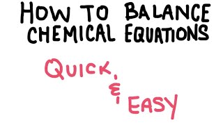 How to Balance a Chemical Equation EASY [upl. by Honor]