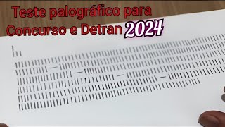 teste palográfico I PSICOTÉCNICO concurso e Detran 2024 o segredo para sua aprovação [upl. by Eiznyl]