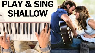 PIANO TUTORIAL  LADY GAGA amp BRADLEY COOPER  SHALLOW EASY [upl. by Ssilem2]