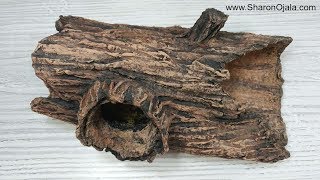 How To Make A Hollow Log From Foil And Paper Clay [upl. by Yetnruoc]