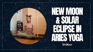 New Moon in Aries amp Solar Eclipse Yoga  25 Minutes [upl. by Norabal754]