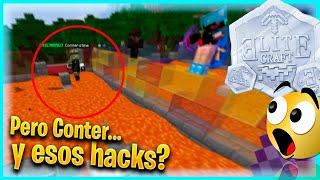 Conter usando HACKS 🤣 Camina sobre la LAVA ELITECRAFT 3 MEJORES MOMENTOS  PermaElite [upl. by Volnak]