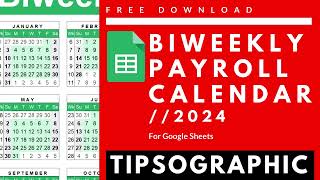 FREE Biweekly Payroll Calendar Google Sheets  2024 [upl. by Osei]