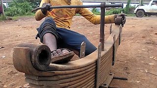 Rear Suspension Leafleaf spring Measurement amp Fitting by Expertise santoshpattimistry [upl. by Meek]