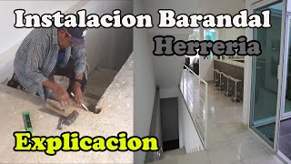 Como instalar un barandal de herrería [upl. by Bourque]