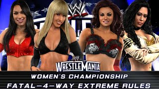 EXTREME RULES Melina vs Nikki Bella vs Michelle McCool vs Maria  Smackdown vs Raw 2010 Xbox 360 [upl. by Tilney]