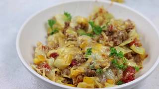 Low Carb Unstuffed Cabbage Casserole Recipe [upl. by Eatnoled]