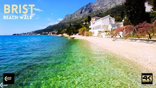 Brist Croatia 🇭🇷 4K  Makarska Riviera Walking Tour 2023 [upl. by Naegem]