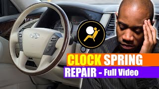 How To Replace A Clock Spring StepByStep Instructions Airbag Steering Wheel  Full Video [upl. by Delia]