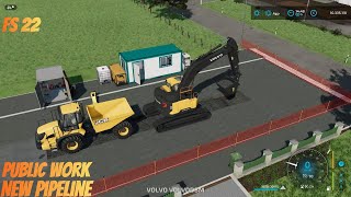 New Canalization 🚧 PublicWork 🚧Farming Simulator 2022 [upl. by Argus]