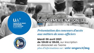 Présentation Métiers Gendarmerie nationale SousOfficier [upl. by Hedve]