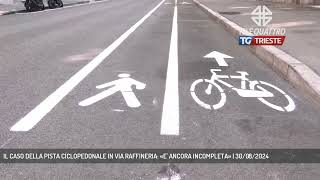 IL CASO DELLA PISTA CICLOPEDONALE IN VIA RAFFINERIA «E ANCORA INCOMPLETA»  30082024 [upl. by Hakim]