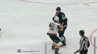 Keegan Kolesar vs Jamie Oleksiak Mar 30 2022 [upl. by Nelg]