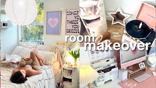 Room Makeover 🎀 decorate  clean with me pinterestinspired aesthetic transformation [upl. by Dalury]