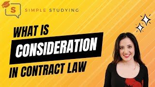 What is consideration in contract law [upl. by Haletta]