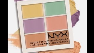 NYX Color Corrector Concealer Palette  Watch me cover my spots [upl. by Nani931]