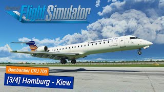 Microsoft Flight Simulator 2020 61  Hamburg  Kiew  Sinkflug  Aerosoft CRJ 700 Tutorial [upl. by Sucerdor]