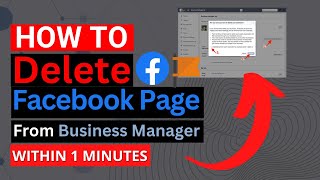 Facebook Page Business Account Remove  How to delete Facebook page from business manager accounts [upl. by Wash]