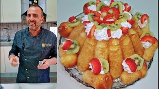 BABÀ TORTA SPETTACOLARE CON PANNA E FRUTTACORSO DI PASTICCERIA IN CASA [upl. by Armond]