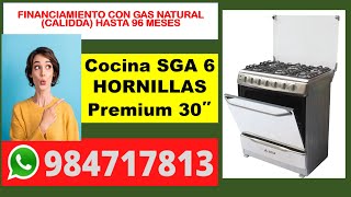 cocina 6 hornillas quemadores a gas natural calidda cocina precio oferta catalogo credicalidda [upl. by Ewall]