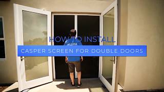 Install Double Screen Doors  Casper Retractable Screens [upl. by Adranoel]