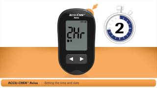 02 ACCUCHEK Aviva Setting Date and Time English [upl. by Gottuard]