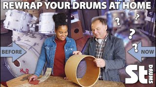 How to rewrap a drumkit at home [upl. by Dibbell]