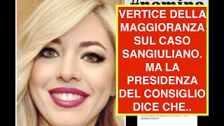 VERTICE DELLA MAGGIORANZA SUL CASO SANGIULIANO MA LA PRESIDENZA DEL CONSIGLIO DICE CHE [upl. by Assened]