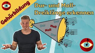 GEHÖRBILDUNG DUR und MOLLAkkorde So erkennst du die beiden Akkorde am Klang [upl. by Ahsinnor]