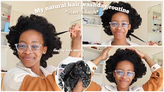 Natural hair washday routine  4c hair start to finish healthy hair routine [upl. by Norel]