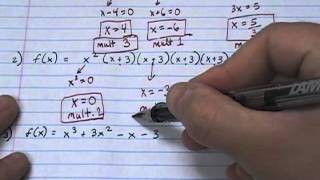 Finding the zeros and multiplicity of polynomials [upl. by Nuahc164]