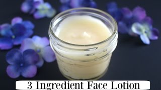 3 Ingredient 100 Natural Face Lotion  Easy amp Nourishing [upl. by Katleen723]