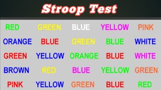 The stroop test  how fast is your brain [upl. by Barrus]