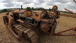 1948 Cletrac BD 49 Litre 6Cyl Diesel Crawler Tractor 53 HP with 3 Furrow Plough [upl. by Ramas]