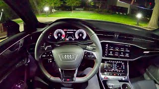 2023 Audi S6  POV Night Drive  Final Thoughts [upl. by Carter]