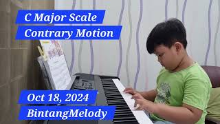 Piano Lesson  C Major Scale Contrary Motion  Shaddai [upl. by Tshombe]