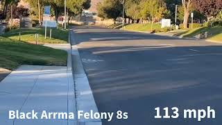 Arrma Felony 8s on Castle 15201650kv motor [upl. by Eisteb]