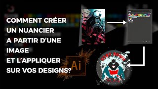 COMMENT CRÉER UN NUANCIER À PARTIR DUNE IMAGE DANS ILLUSTRATOR ET LAPPLIQUER SUR VOS DESIGNS [upl. by Asante]