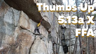 Thumbs Up 513a X FFA  Headpointing in The Gunks [upl. by Sacksen]