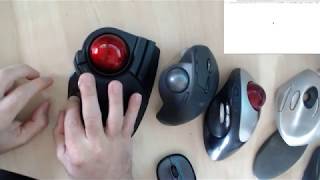 TrackBall Elecom HUGE vs Logitech Ergo vs Logitech Cordless Optical TrackMan vs Trackman FX Optical [upl. by Ecitnerp]