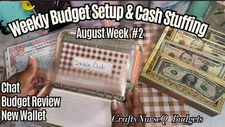 Budget Setup Cash Stuffing Chat August Week 2 New A6 Zipper Wallet Variable Expenses cashbudgeter [upl. by Tizes]