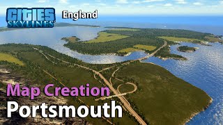 Lets make a map Portsmouth England  Tangram Heightmapper  Cities Skylines [upl. by Hinkle]