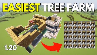 BEST AUTOMATIC TREE Farm for Minecraft Bedrock 120 [upl. by Akienahs424]