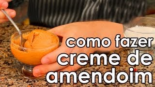 CREME DE AMENDOIM receita FÁCIL  How to Make Homemade Peanut Butter [upl. by Aissert]