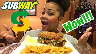 SUBWAY MUKBANG  Subway Eating Show  Sweet Onion Chicken Teriyaki  EAT FRESH [upl. by Dnalyk]