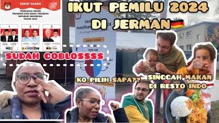 IKUT PEMILU 2024 DI BERLIN DAN SINGGAH MAKAN DI RESTO INDO [upl. by Misab718]